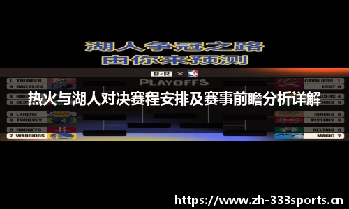 热火与湖人对决赛程安排及赛事前瞻分析详解